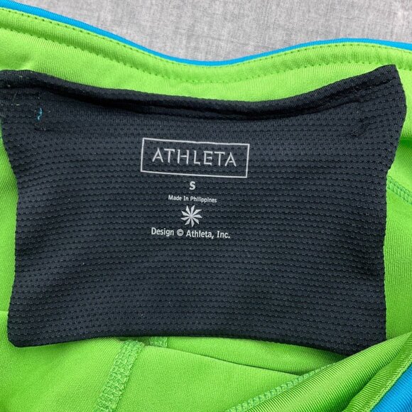 Athleta Skort Women Small Blue Green Mesh Piped‎ Mesh Leg Grip Swim Walk Jog - Picture 3 of 8
